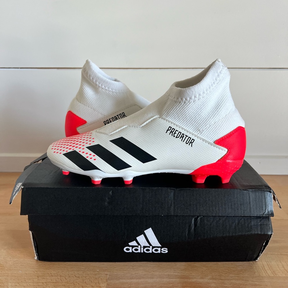 Adidas Predator Cleats - White and Bright Red (Never Worn)